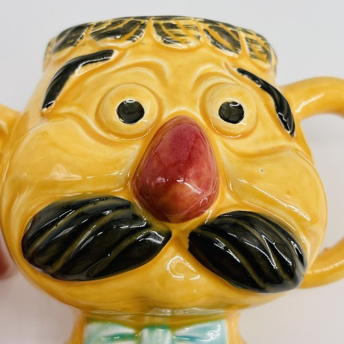 VTG MCM PACIFIC STONEWARE YELLOW MUSTACHE MAN CERAMIC NOVELTY COFFEE MUG - Picture 6 of 11