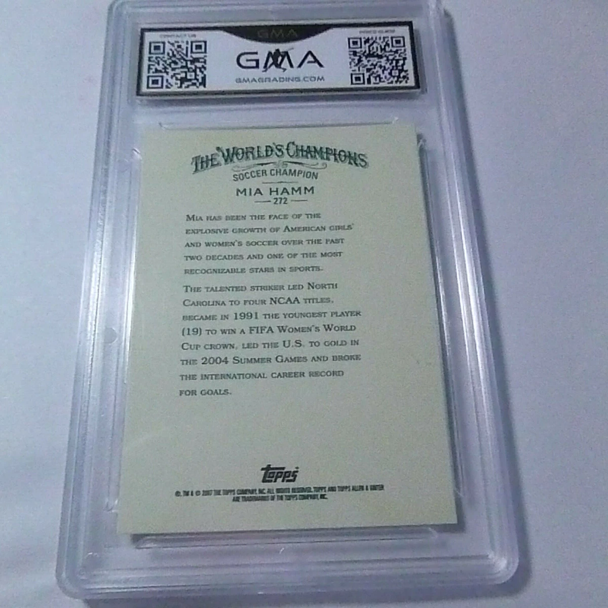 MIA HAMM US SOCCER 2007 ALLEN & GINTERS # 272 GRADED 10 L@@@K | eBay
