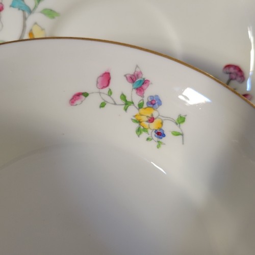 Royal Worcester English Hampton Court Double Handled Cream Soup Cup Bowl Saucer - Picture 9 of 10