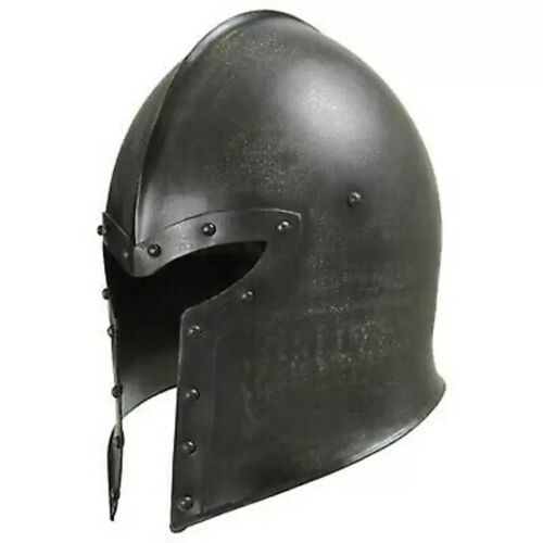 Medieval Barbuta Helmet Great Knight Templar Helmet Replica SCA LARP 18GA - Picture 3 of 8