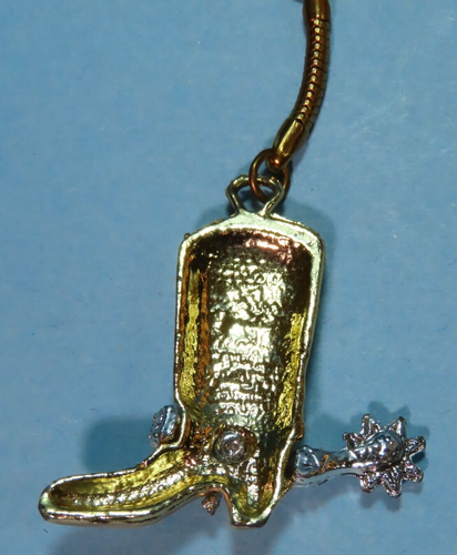 Bota de Vaquero Tono Dorado con Llavero/Llavero Espuela Tono Plateado - Imagen 4 de 6