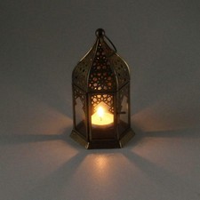 Windlicht Kerzenglas Deko Teelichthalter Teelicht Orientalisch Blau L1692