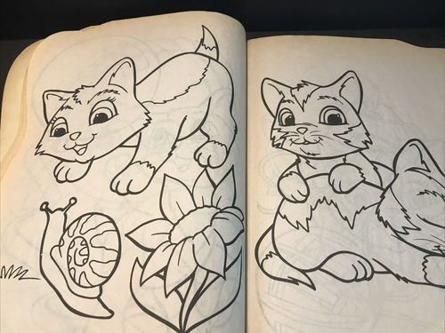 Coloring Book Dalmatian Press Kittens Fun Shape Vintage 2000 Never Used - Picture 4 of 7