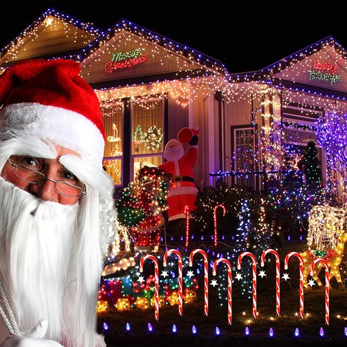 Solar LED Candy Cane Lights for holiday christmas xmas home lawn garden pathway - Picture 12 of 12