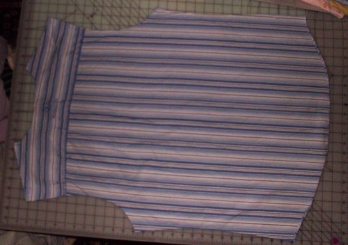 Big Scraps of 12 Men's pastel STRIPE shirt backs, 100% cotton, Fabric Quilting - Picture 5 of 5