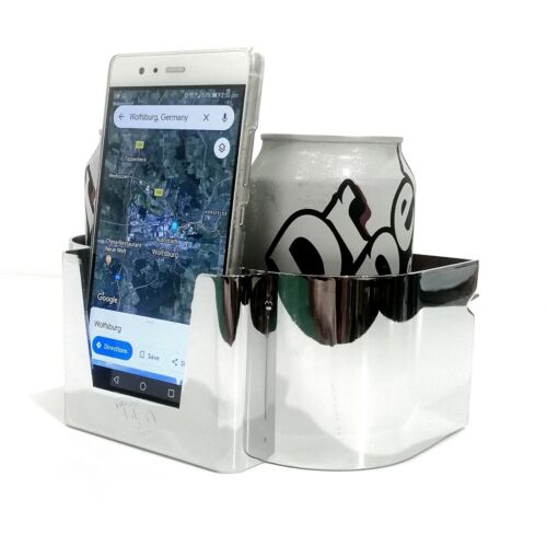 Beetle Cup Holder Phone Holder Drink Holder Magnetic Cup Holder Chrome AAC350 - Picture 4 of 7