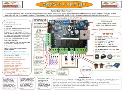 Gate control board --- DC2 universal dual controller 12V and 24V - Picture 7 of 8
