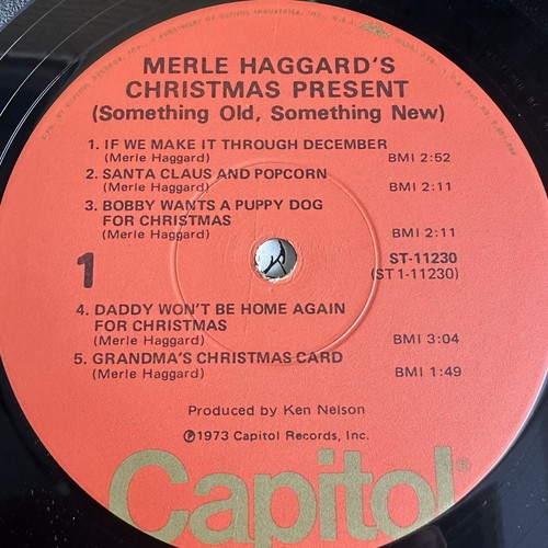 Merle Haggard - Merle Haggard's Christmas Present. Vintage Vinyl LP - Picture 2 of 3