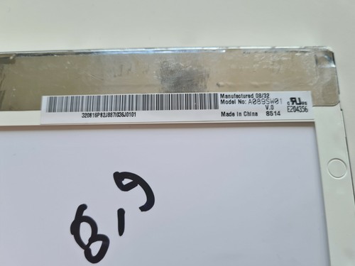 A089SW01 V.0 LAPTOP LCD display SCREEN 8.9" LED WSVGA 40 pin écran pc portable - Afbeelding 3 van 5
