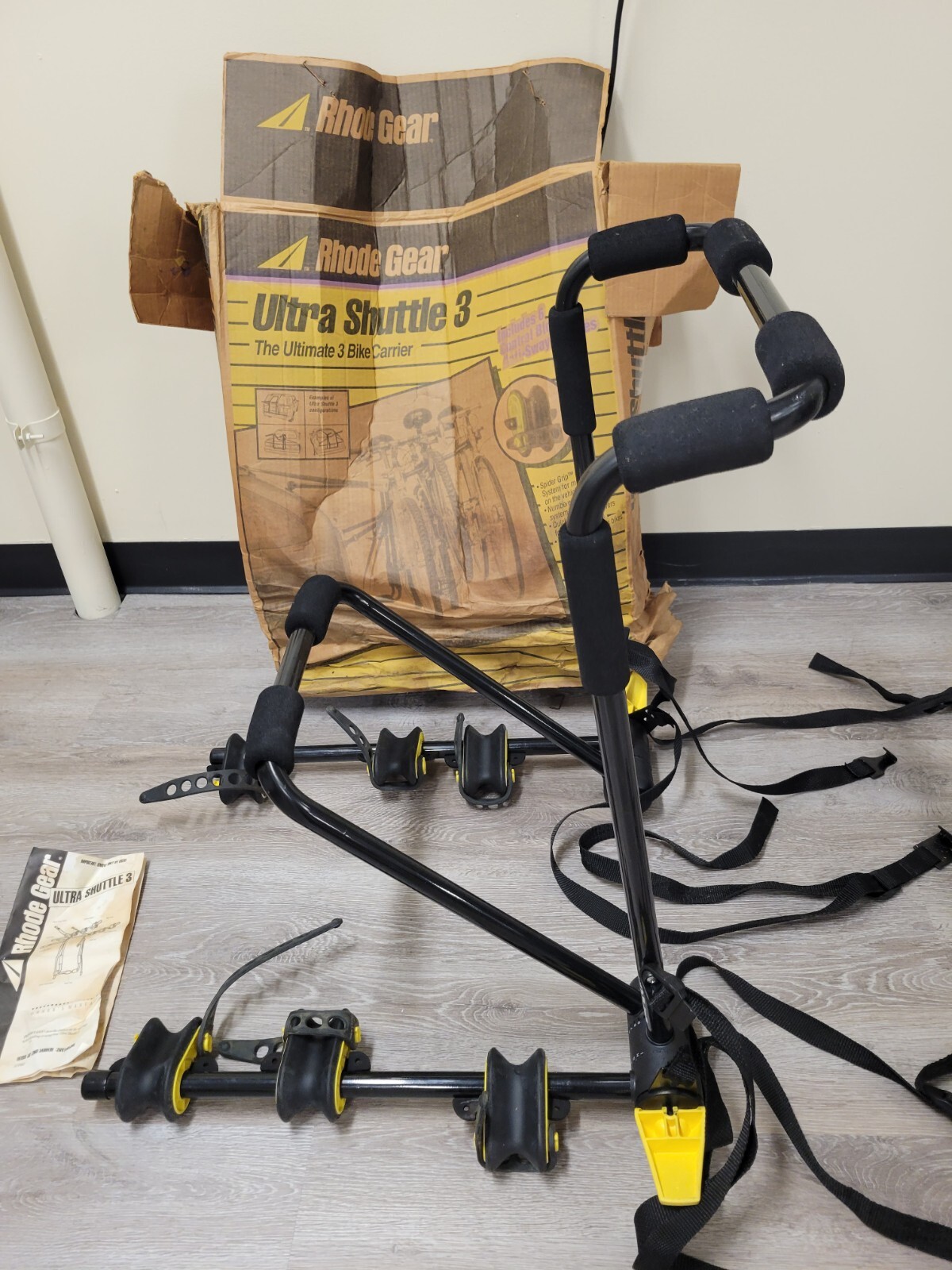 Rhode Gear Ultra Shuttle 3 Trunk Bike Rack Complete W/ Straps Fits 3