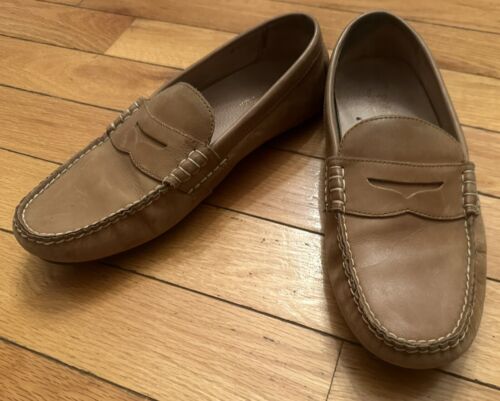 POLO RALPH LAUREN  Lug Sole Leather Penny Style Loafer Tan Men's 10.5 - Picture 3 of 11