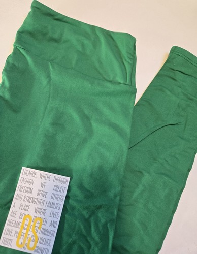 LuLaRoe OS Leggings Kelly Green Einfarbig Einheitsgröße (passt Größe 2-10) Neu mit Etikett - Bild 2 von 7
