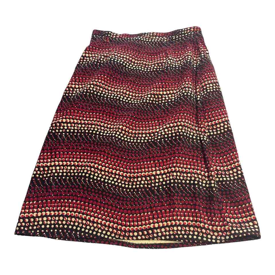 Elementz Skirt A-line Long Multicolored Polka Dot Stretch Women’s Size ...