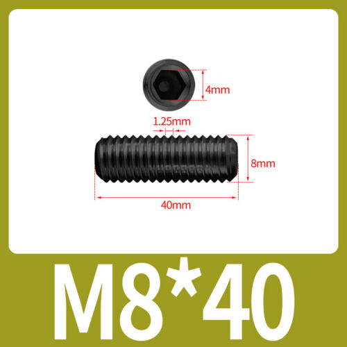 Schwarz Stahl konkav Madenschraube Grade 12.9 Innensechskantschrauben metrisch M1.6 - M24 - Bild 104 von 205