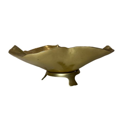Vintage 1948 Oskar J.W. Hansen Lotus Leaf Sculpture Bowl w/ Original Stand - Picture 7 of 16