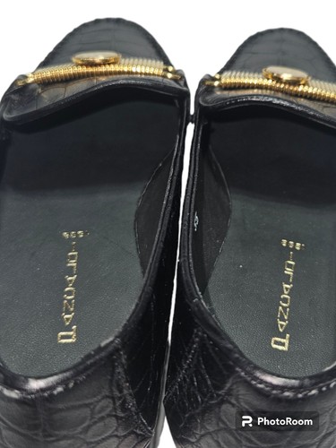 PANCALDI Size 35-1/2(5) 1888 Black Loafer with Gold Buckle Skid Resistant - Picture 9 of 12