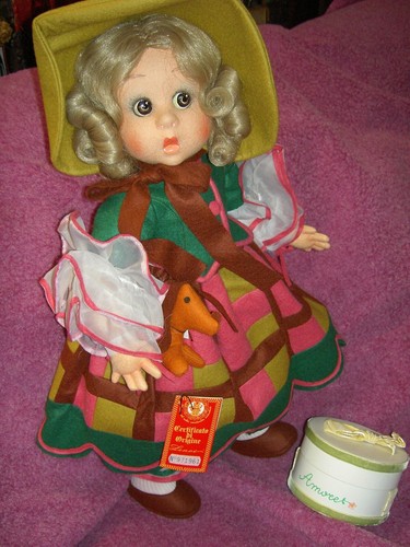 Antique 1930, tagged LENCI miniature felt doll, series 300/15 jointed legs AS IS - Picture 20 of 24