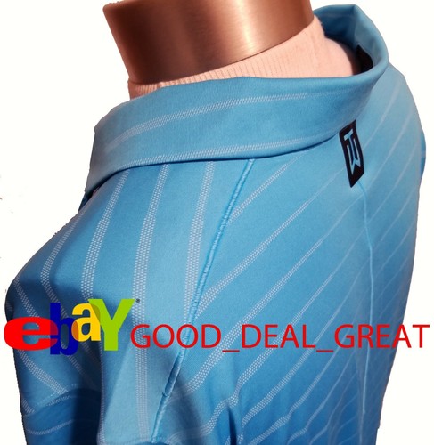 2023 Tiger Woods TW Novelty Stripe Golf Polo Shirt BV0350-486 Size XL - Picture 1 of 8