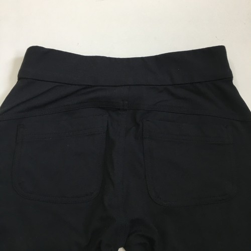 ATHLETA Womens sz 2 Black Mixed Fabric Zipper Pockets Pull On Skinny Leg Pant - Picture 9 of 9
