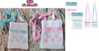 PEG BAG SHOULDER STRAP LAUNDRY BUTTERFLY PRINT 27.5 x 21cm MESH PINK BLUE HOME