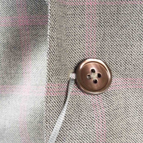 NWT RAVAZZOLO Wool Silk Suit Blazer Beige Brown Pink Plaid EU:54 R 6 US:44 - Picture 9 of 12
