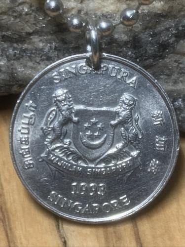 Collana unisex 22" ciondolo moneta 20 centesimi Singapore 1963. Ottimo regalo ๐ฅ ๐ฆ - Foto 2 di 7