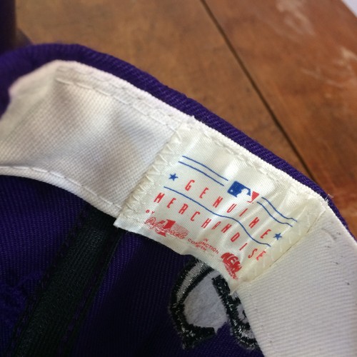 NOS Deadstock VTG Colorado Rockies Purple MLB Baseball Snapback Wool Hat Cap - Bild 7 von 7