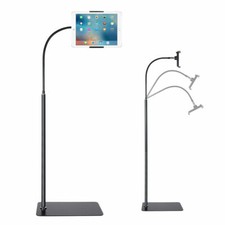 53" Tablet Floor Stand Phone Holder Flexible Gooseneck for iPhone Ipad 4 - 10.6"