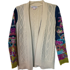 Flying Tomato Cardigan Sweater Womens Size L Open Front Long Sleeve Hippie Boho