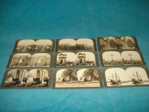 Viktorianischer antiker Holzgriff Stereo Zielfernrohr Viewer mit 40+ Stereograph Ansicht Karten - Bild 3 von 12