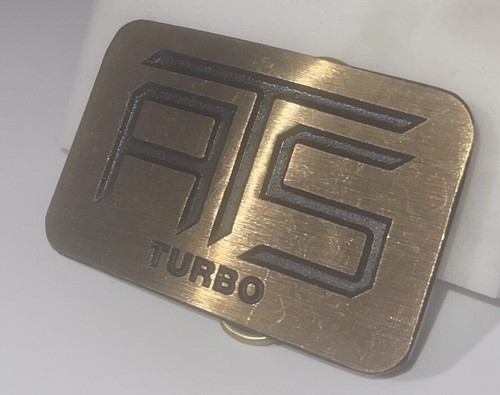 Vintage ATS CADILLAC Turbo Belt Buckle Solid Brass Dealers Car Collectors Auto - Picture 3 of 3