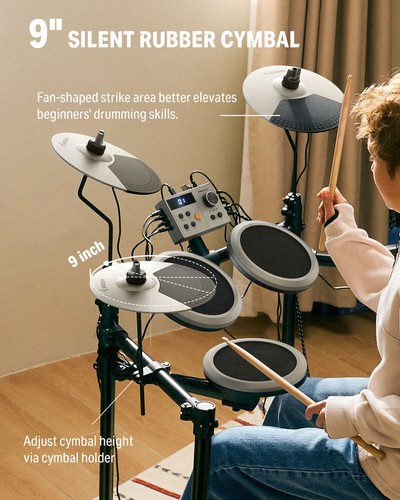 Donner DED-70 Electric Drum Set + Throne Headphone Online Melodics Cubase Lesson - Picture 5 of 14