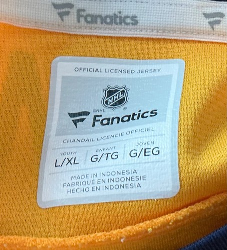 Maglia NHL Nashville Predators Pekka Rinne #35 taglia L/XL TG EG Fanatics (gioventù) - Foto 4 di 5