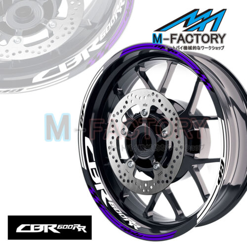 White Rim Tape 17 inch Wheel Decal Sticker AA02 Fit CBR600RR 03-20 17 18 19 - Foto 17 di 20