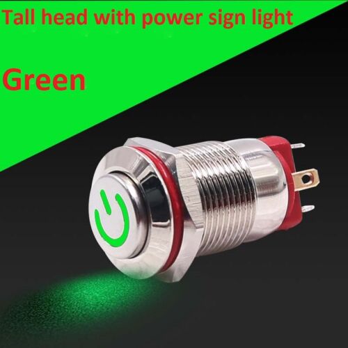 12mm Metal Waterproof LED Illuminated Switch Momentary Push MINI Button Switch - Picture 28 of 31
