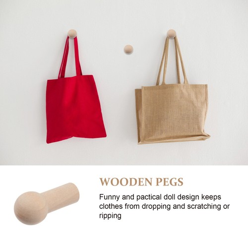 25pcs Wooden Hook Accessories Wood Clothing Hooks Shaker Pegs 51mm*23mm*15mm - Picture 10 of 12