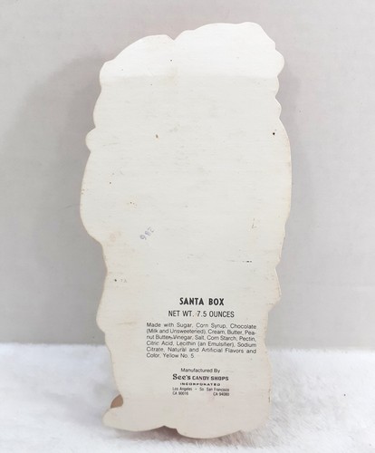 Vintage Santa Box Sees Candy Shops Christmas Cardboard Empty Holiday 1960s - Picture 4 of 13