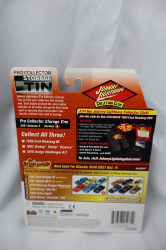 2022 JOHNNY LIGHTNING 1968 FORD MUSTANG GT STORAGE TIN VS A REL 3 NO 1 1:64 - Picture 2 of 2
