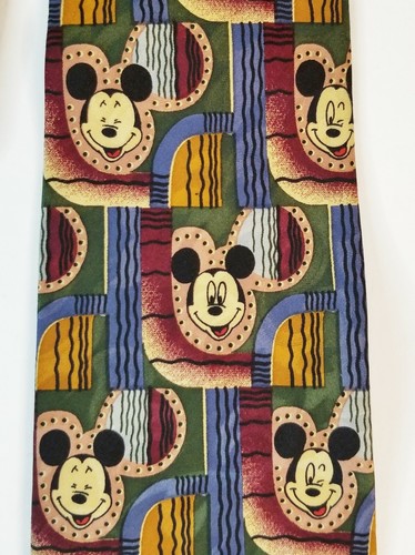 Herren Krawatte Krawatte Disney Mickey Unlimited zwinkernd Mickey gebraucht Polyester - Bild 3 von 4