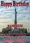 You're Going to New York city personalised Birthday card CODEFFD