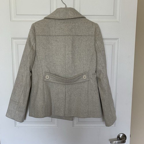 J. Chaquetón para mujer CREW talla 4 100 % lana de Nello Gori Thinsulate gris crema - Imagen 6 de 14
