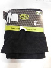 Athletic Works Boys Thermal Waffle Underwear Set-Black-XL 14-16 -NWT