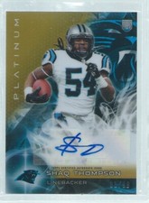 SHAQ THOMPSON 2015 TOPPS PLATINUM GOLD REFRACTOR AUTO RC #D /99