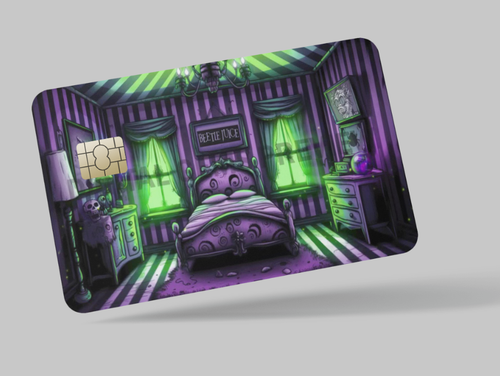 Beetlejuice , 2 pc credit card skin & DEBIT CARD,TROLLEY & GYM - Picture 6 of 18