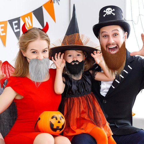 10 Pcs Fake Beards Costume Beard Old Man Mustache Costume for Kids Jesus Costume - Picture 4 of 7