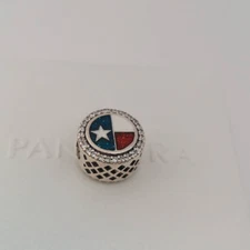Pandora Texas Charm Silver Travel Bead USA State  Authentic New with Box #135