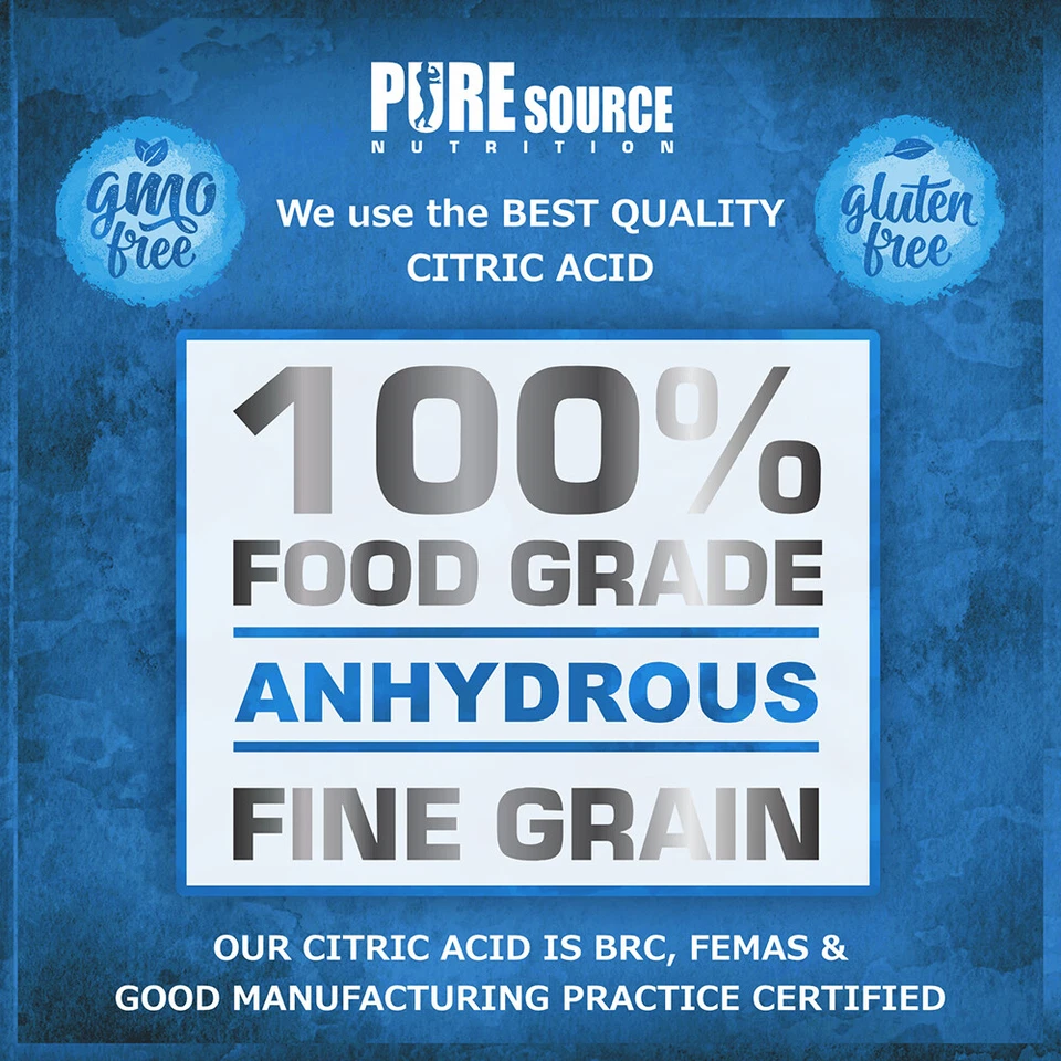 Pure Source Nutrition Citric Acid Food Grade Fine Graine 1KG|2.5KG|5KG|10KG -BAG - Image 4 of 4
