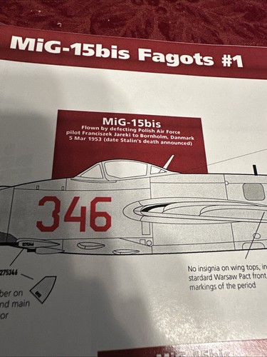 Calcomanías de vanguardia MiG-15bis escala 1/32 32017 polaco, norcoreano, coreano soviético - Imagen 4 de 6