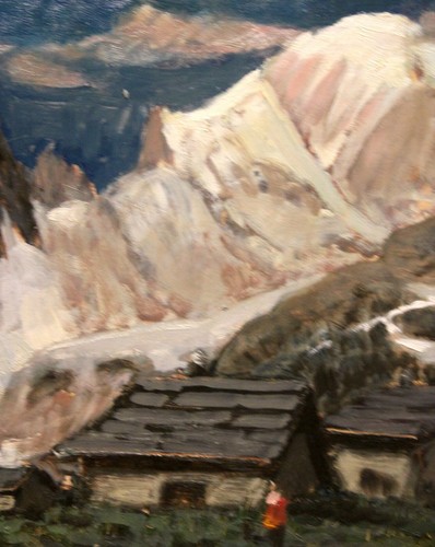 Mario Fumia (1931-2013) / Oil Painting / Huts Under The Mont Blanc 22196 - Picture 2 of 5