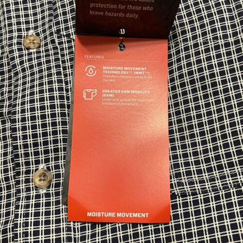 Ariat Men's Flame Resistant Navy Check Work Shirt Lg 10013513 Embroidered Name - Picture 7 of 14